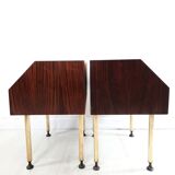 Commode / commode et tables de chevet - années 1960 - laiton faux cuir