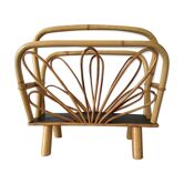 Vintage rattan review holder