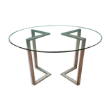 Modular glass and iron table