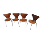 4 chaises Arne Jacobsen en teck Mod.3107