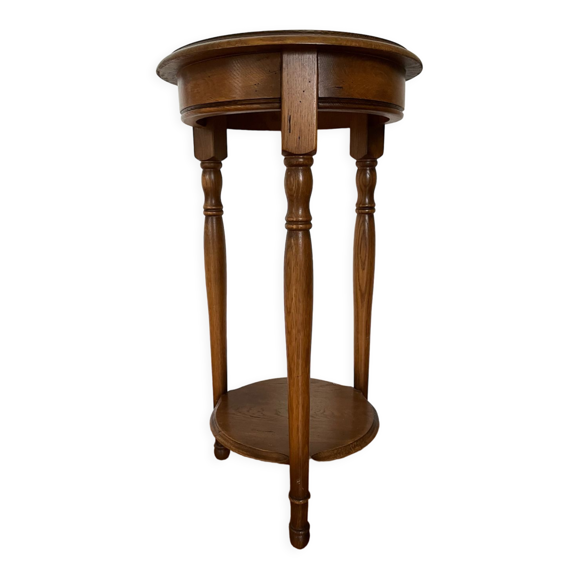 Wooden pedestal table