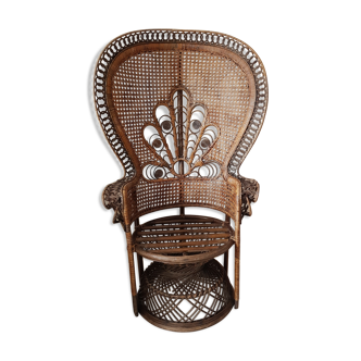 Fauteuil emmanuelle en rotin vernis