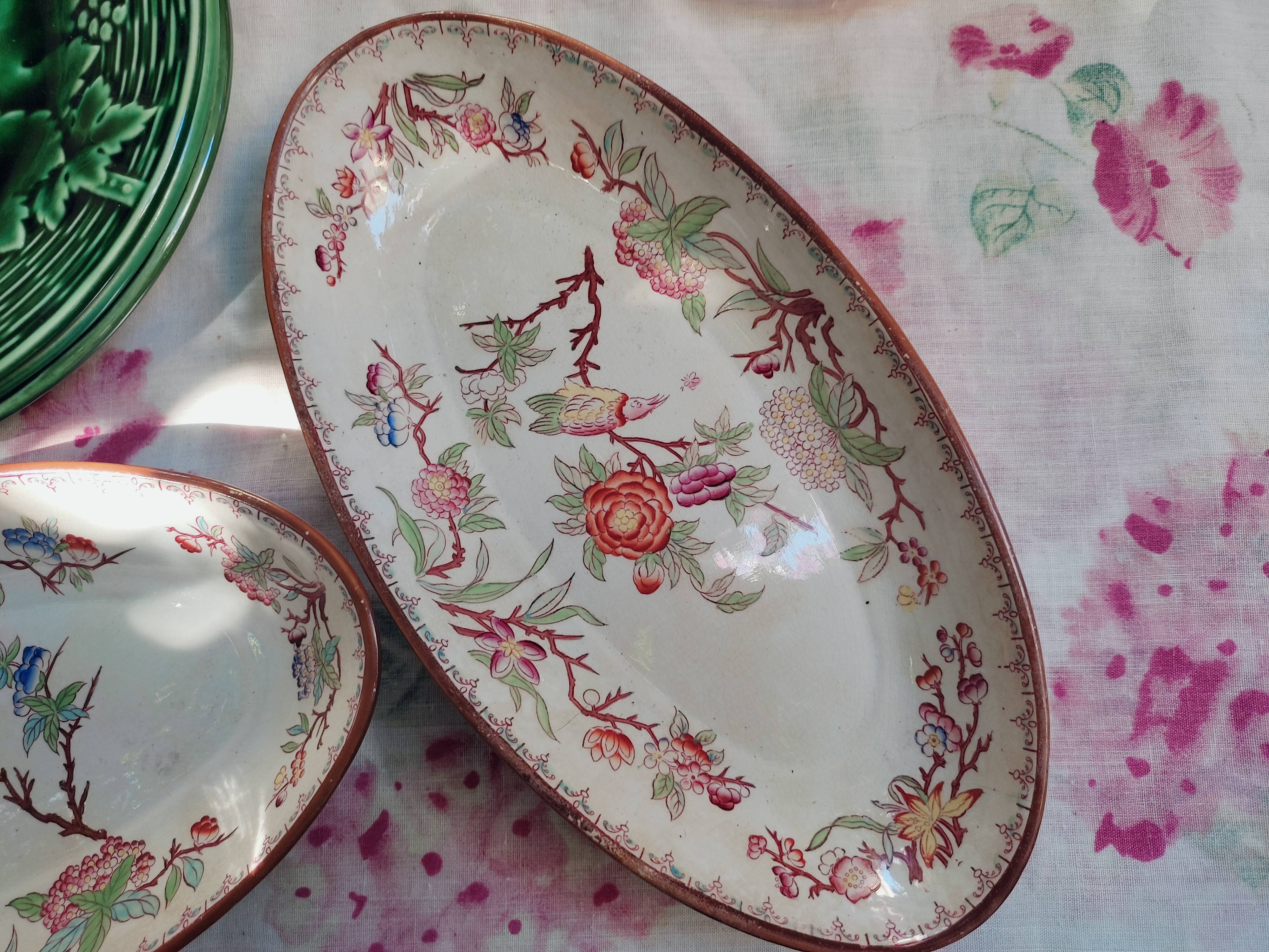 2 earthenware raviers by Sarreguemines