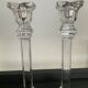Pair of vintage crystal torch candlesticks from the 70s