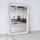 White lacquered wood mirror