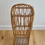 Vintage rattan bread hutch