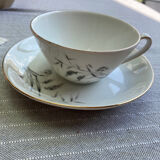 5 porcelain cups and sub-cups