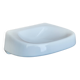 White wall-mounted soap dish in porcelain, 1950s.