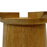 Vintage umbrella holder in oak basket storage design of the 1960s minimalist design