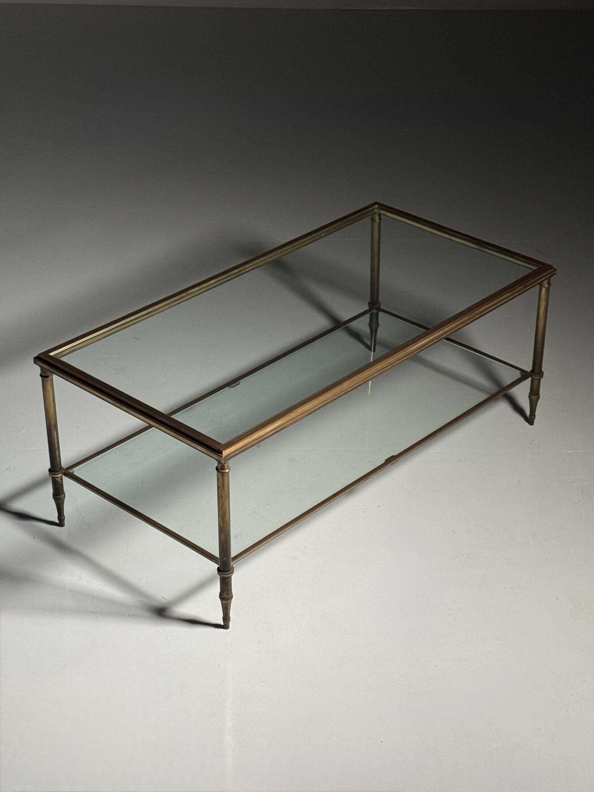 Mid-century glass coffee table