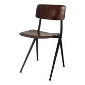 Chaise scandinave Marko S201 bois de chêne / métal noir, design 1970