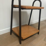 Wood and iron side table