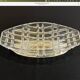 Art deco fruit bowl in crystal and metal husser strasbourg 1960 flat