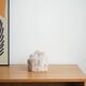 Abstract stone sculpture with organic forms, European studio piece, 1970s