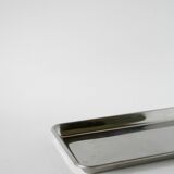 Vintage rectangular stainless steel tray, 1970, 31 x 17.5 cm