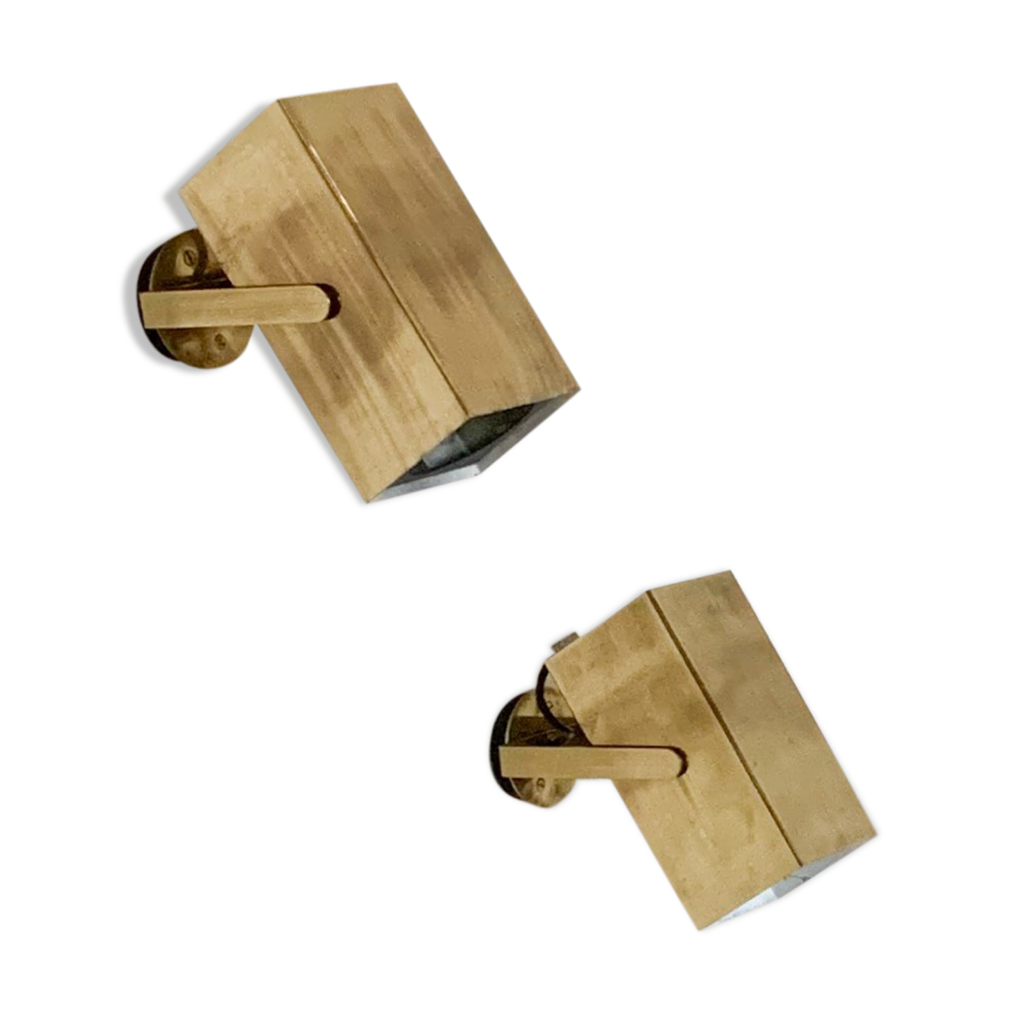 Pair of brass sconces by Pierre Disderot, 1960