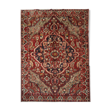 Tapis persan vintage en laine rouge tissée à la main - 211x306cm