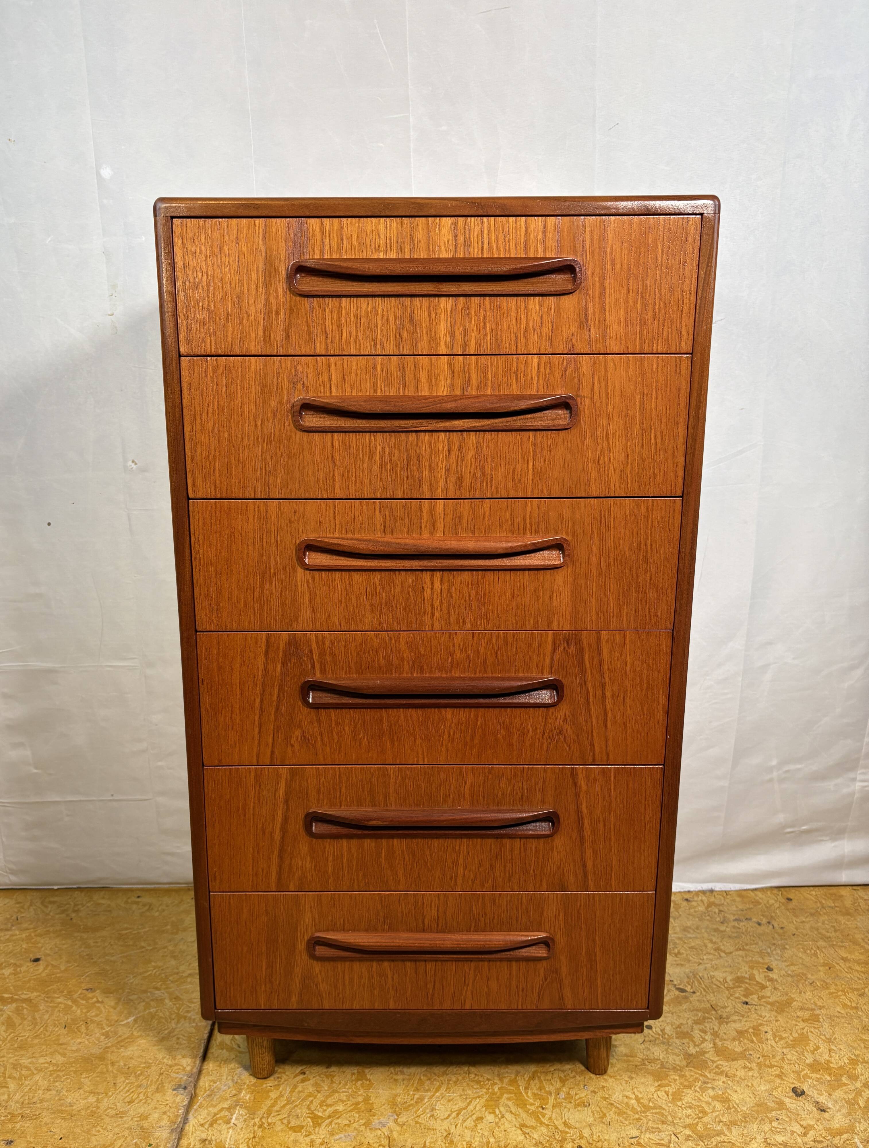 Mid-Century Retro Vintage Teak Tallboy Chest of Drawers by G Plan – Fresco