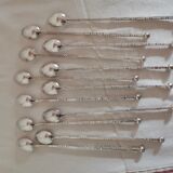 Silver metal cocktail spoon