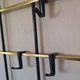 Wall mounted brass and metal coat and hat rack, 1960s