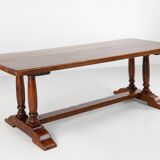 Table à manger monumentale du monastère en chêne français du XIXe siècle