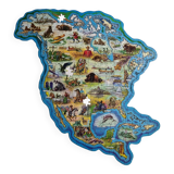 Map of North America, Waddington's shaped Jig-Map, puzzle, 54 x 59 cm