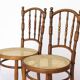 Lot de 4 chaises Josef Kohn en bois courbé – Vintage autrichien des années 1930-1950, hêtre