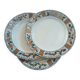 4 antique flat plates "Élisabeth"