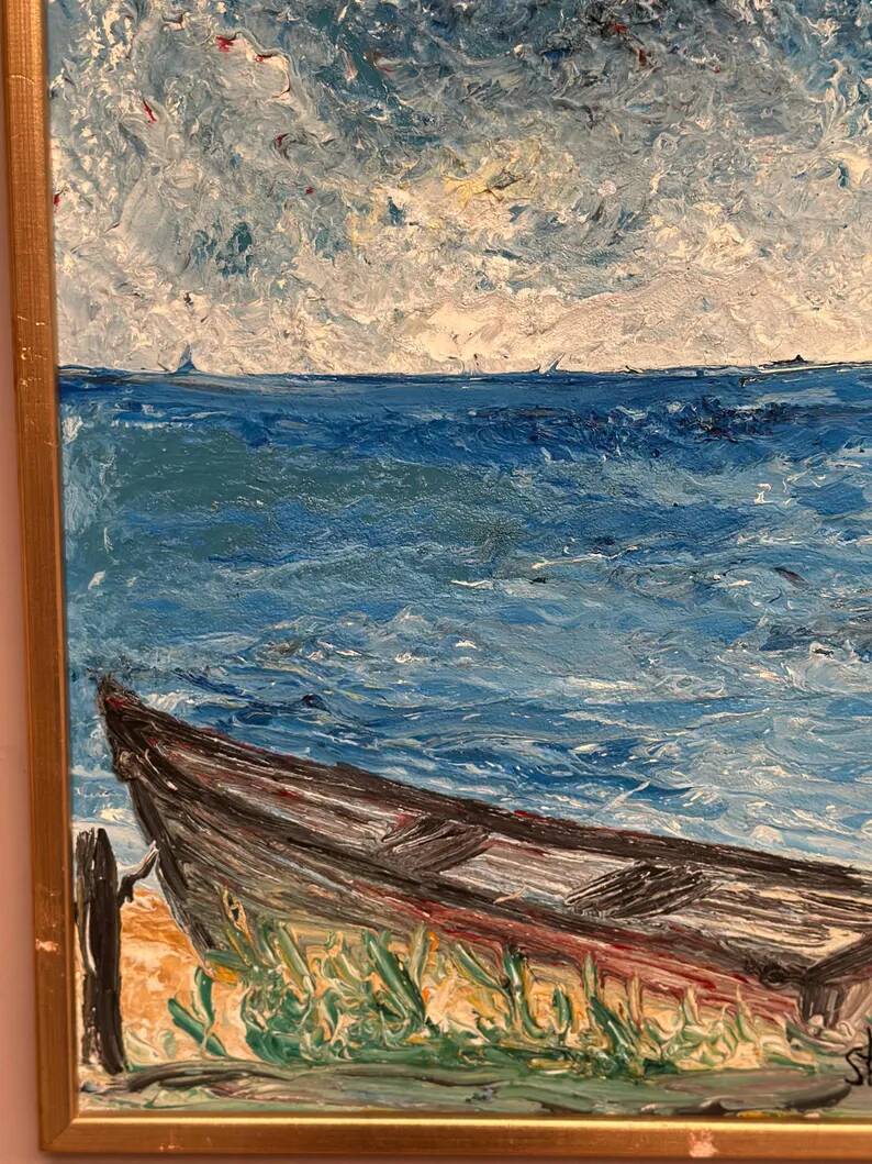 Original Oil on Swedish Panel - "Red Oak at Råå" by Stig Allan - Signed - Dated 1983 - Framed - 53 × 38 cm (20.9" × 15")