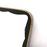 Set of 2 scandinavian metal mirrors, sweden 1960