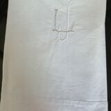 Linen sheet with monogram