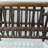 Vintage rattan magazine rack