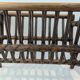 Vintage rattan magazine rack