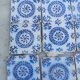 17 old tiles from Desvres Fourmaintraux-Courquin – 11 × 11 cm 19th century