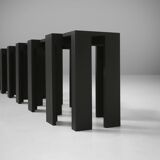Black stackable stools of side tables (new) by Bram Vanderbeke, Belgium, 2017