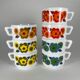 Arcopal cups 7 lotus french vintage 1970