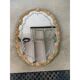 2000s Venetian Oval Gold and Pink Floreal Hand-Carving Mirror in Murano Glass Style