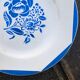 Lot of 4 plates in faience Digoin Sarreguemines "Blue Flower"