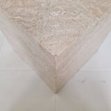 Set of 3 Italian Travertine Nesting or Side Tables, 1980s