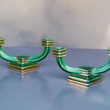 Pair of Art Deco candle holders 40s