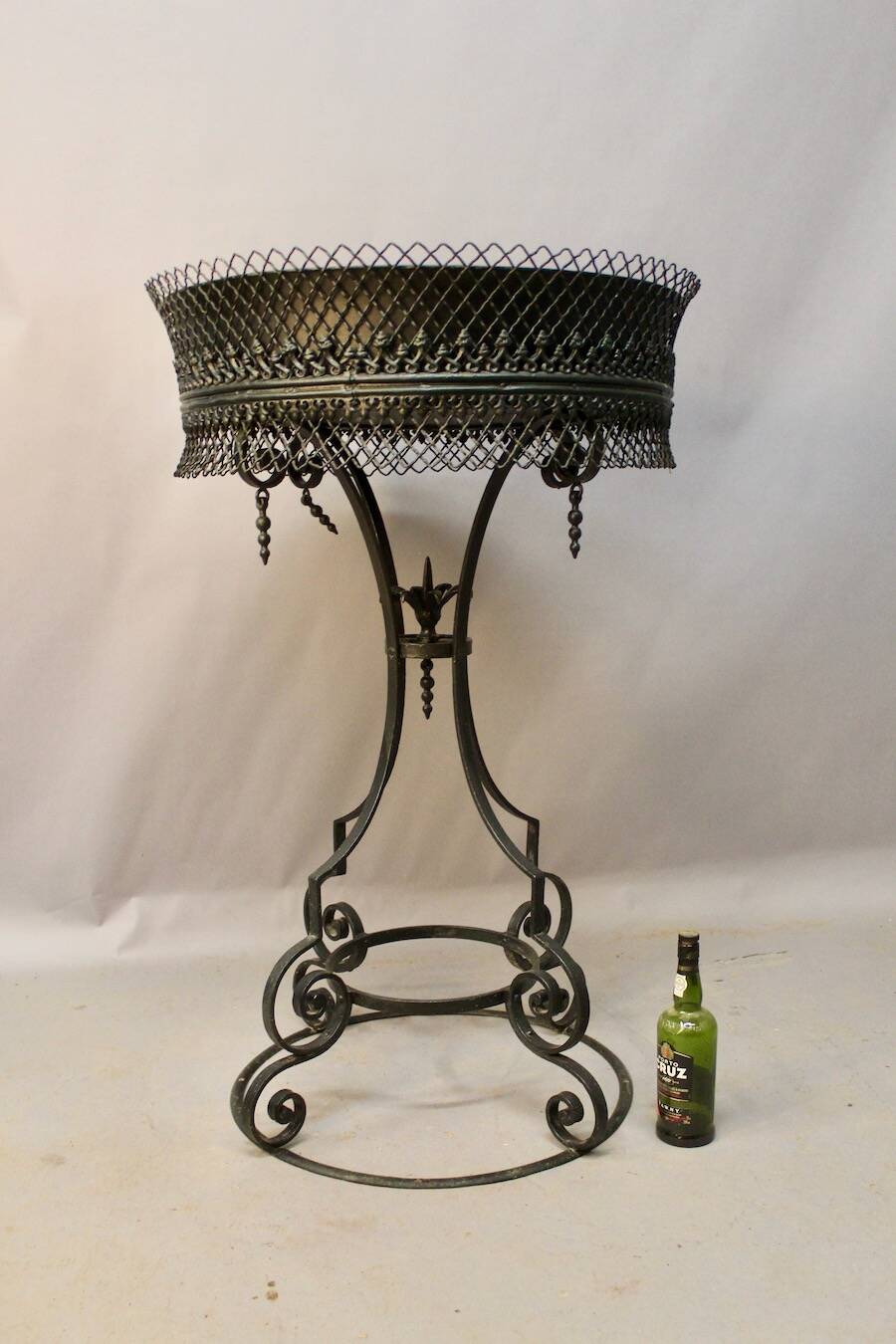 Large wrought iron planter