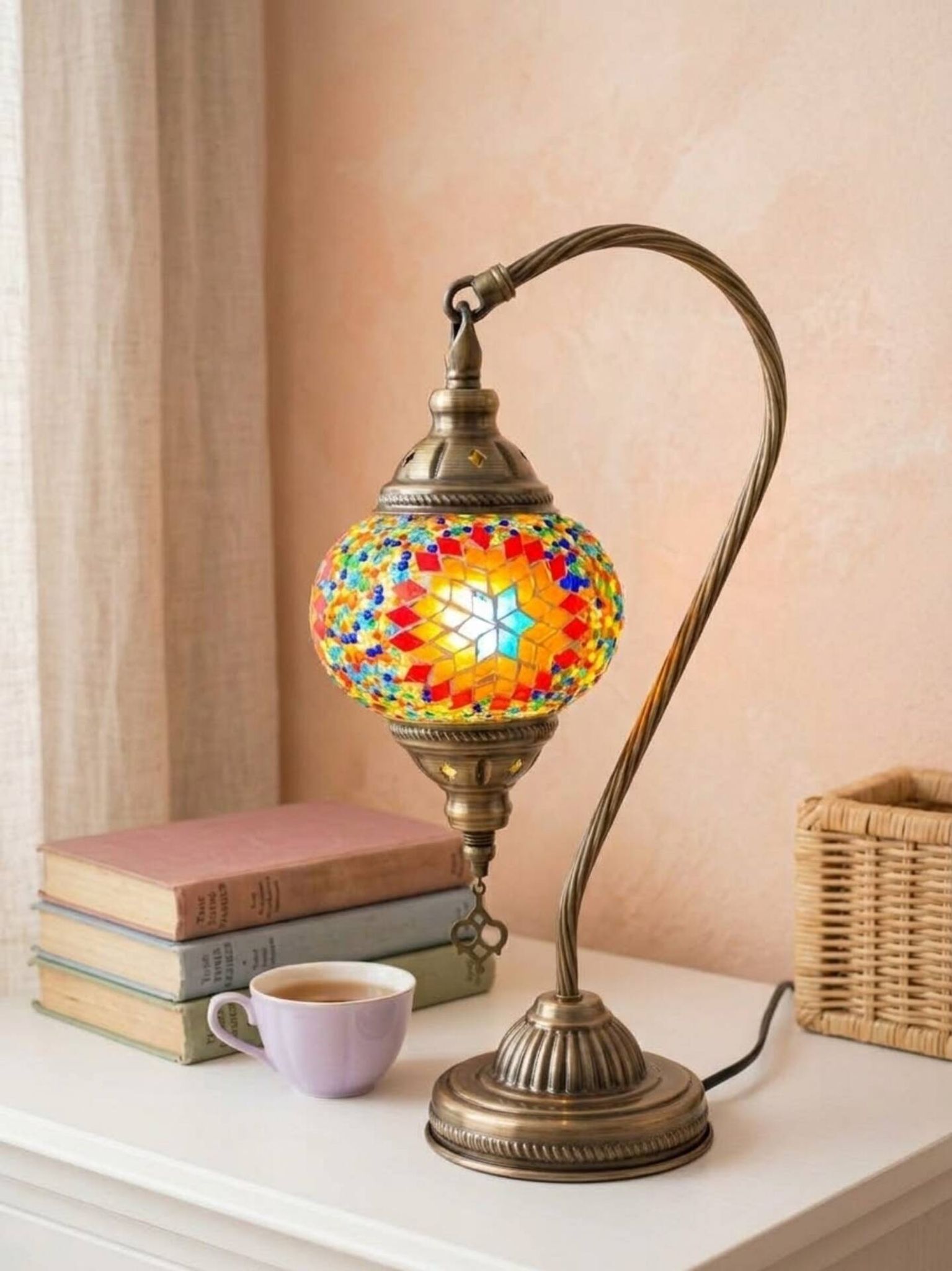 Duo de lampe mosaïque turque