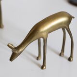 Vintage brass deer and doe