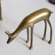 Cerf et biche en laiton vintage