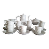 Coffee service for 11 p. in Limoges Haviland porcelain, white twisted model