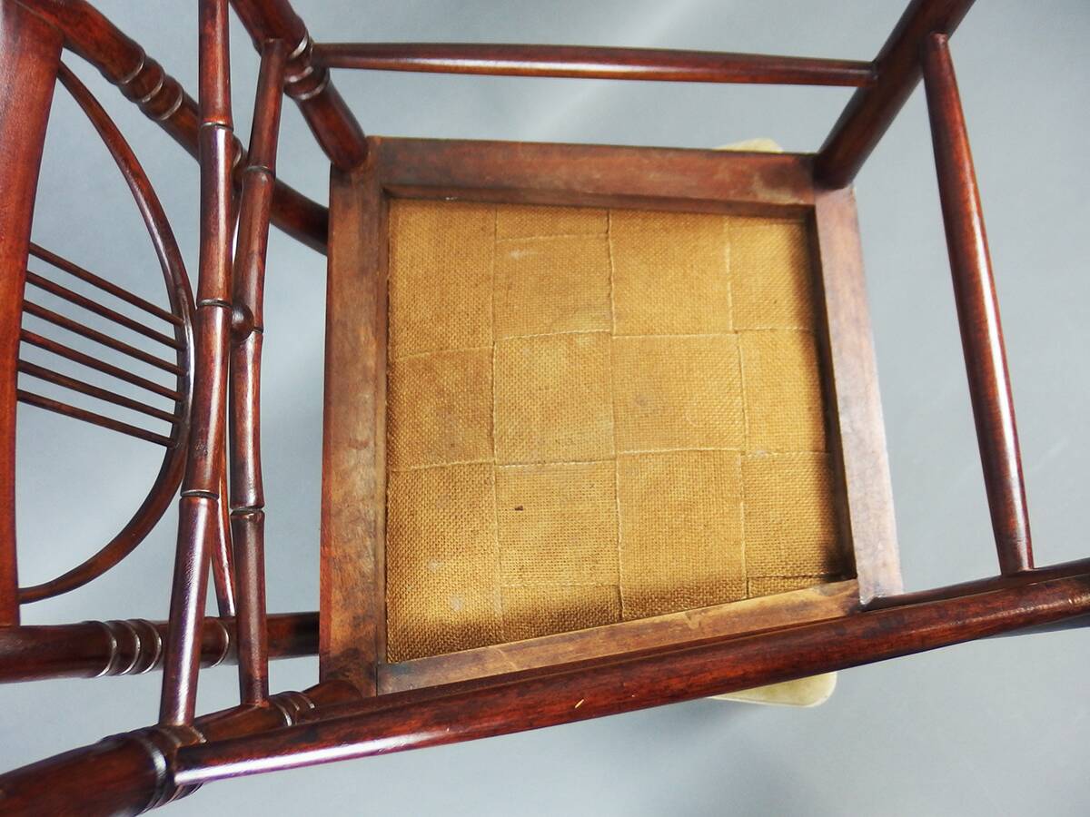 Set of six faux bamboo style chairs