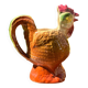 Pichet Carafe Coq Zoomorphe Vintage en Ceramique Barbotine Broc Coq