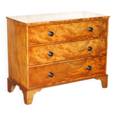 Victorian Circa 1860 Chest of Drawers in Satin Walnut