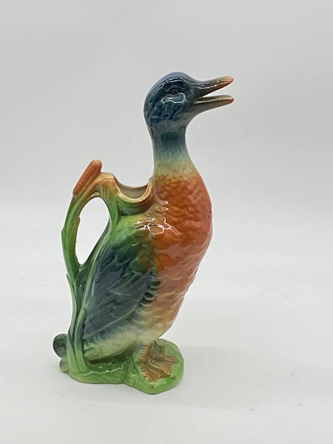 Duo of St Clément duck pitchers 🦆, ceramic / slip, vintage