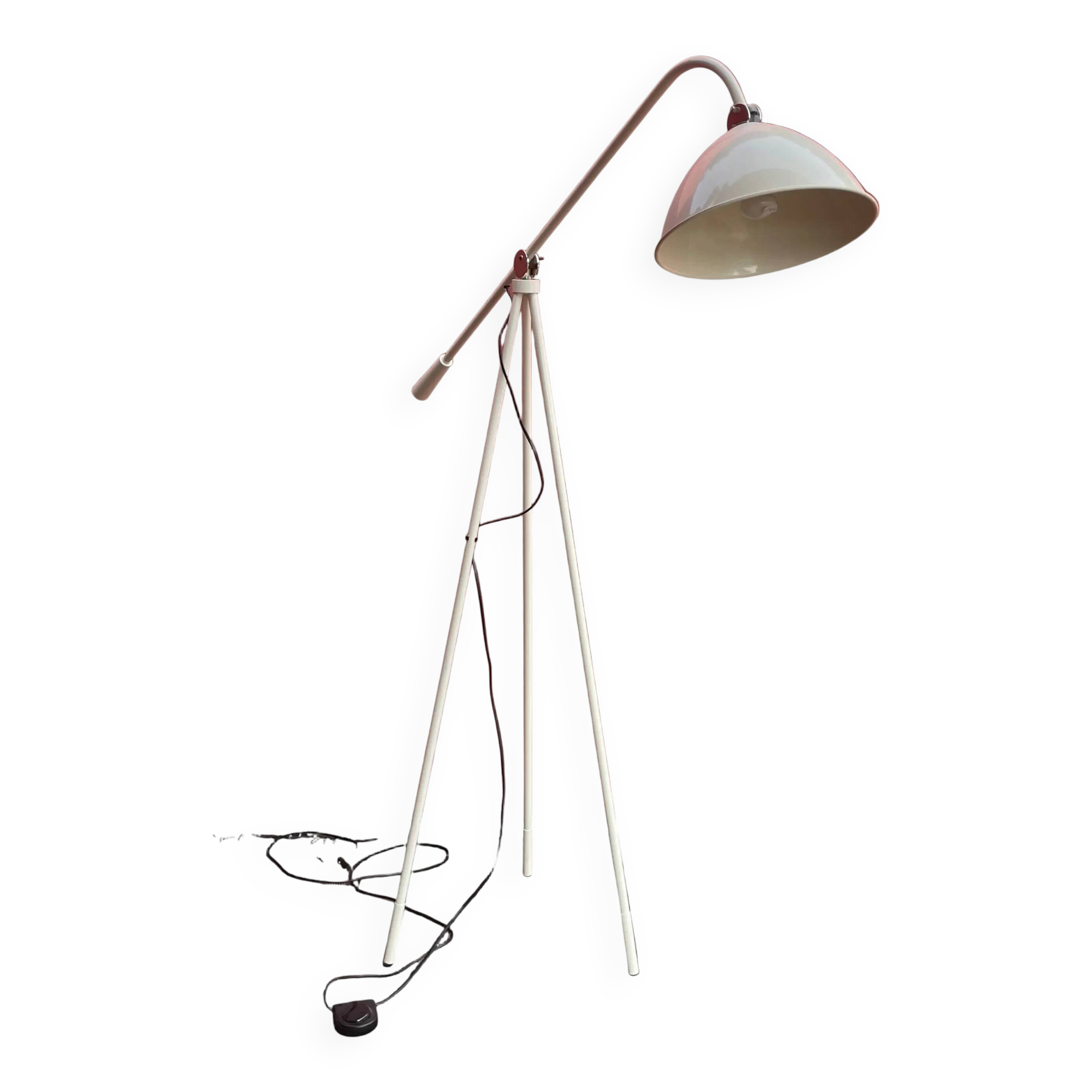 Reading floor lamp with an adjustable arm and head